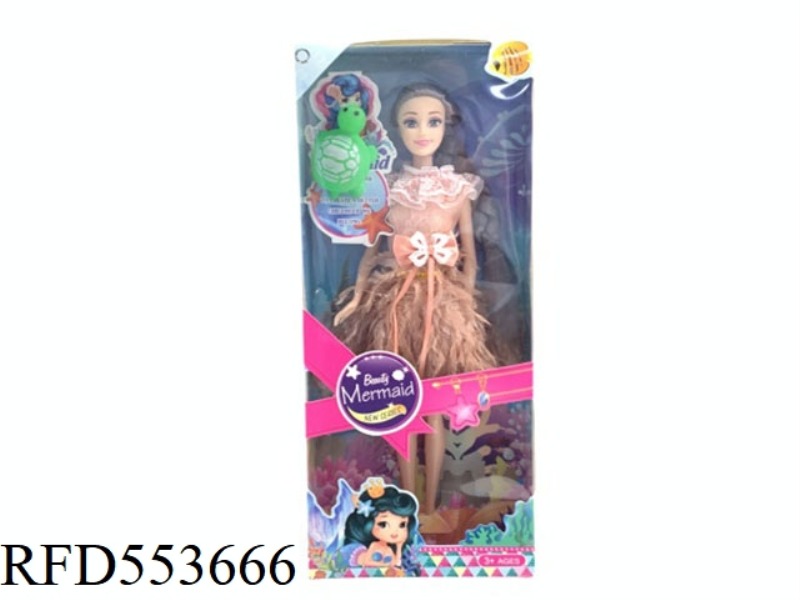 11-INCH FASHION DRESS BARBIE DOLL WITH TURTLE