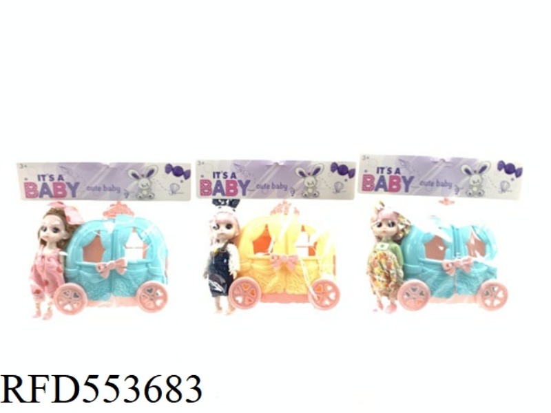CUTE LITTLE 6-INCH DOLL WITH BOOBS AND A PRINCESS CAR
