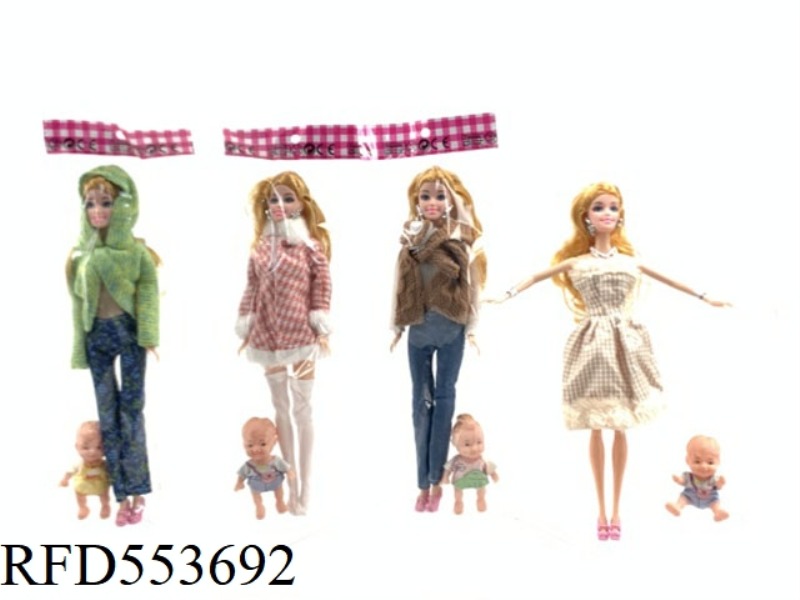 11-INCH WINTER BARBIE WITH 2.5-INCH VINYL PALM DOLL