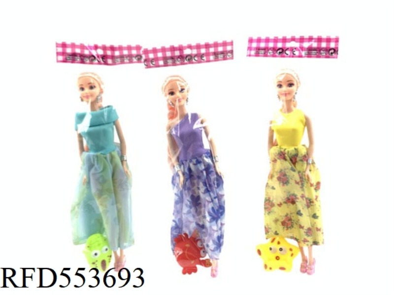 11-INCH SUMMER DRESS BARBIE DOLL WITH CRITTERS