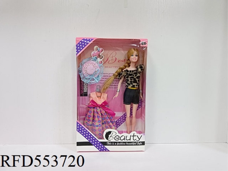 11-INCH LEOPARD PRINT BARBIE DOLL WITH COSTUME CHANGE, BODY 5 JOINTS