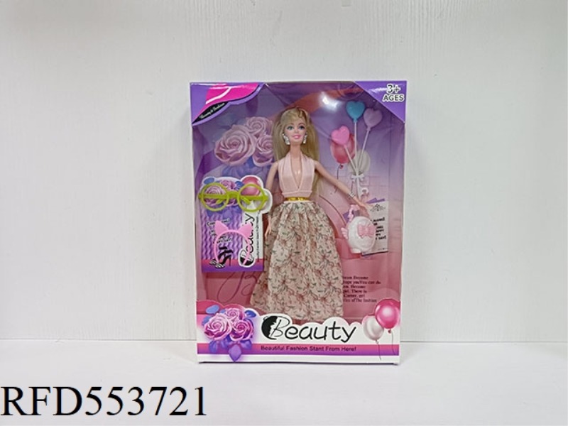 11-INCH VINTAGE BARBIE DRESS WITH ACCESSORIES, BODY 5 JOINTS