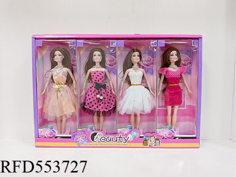 11-INCH BARBIE SET 4PCS BODY 5 JOINTS