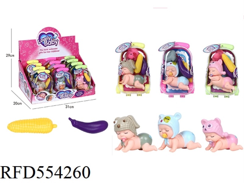5 INCH VINYL MULTI MIXED DOLL TROLLEY BOX 12PCS