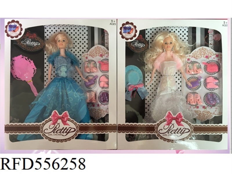 TWO 11-INCH FASHION BARBIE DOLLS MIXED