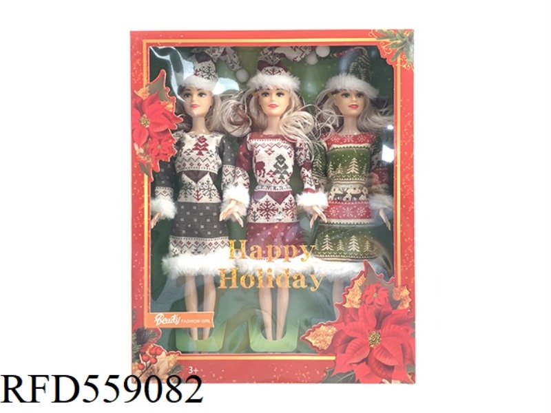 11.5 INCH FULL-BODY CHRISTMAS COLLECTION BARBIE