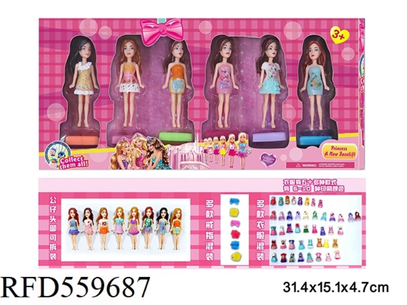 6 BARBIE GIRLS WITH 3.5