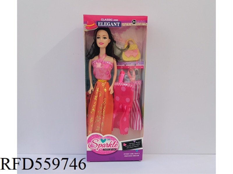 11-INCH SOLID BARBIE WITH A BAG FOR CHANGING CLOTHES
