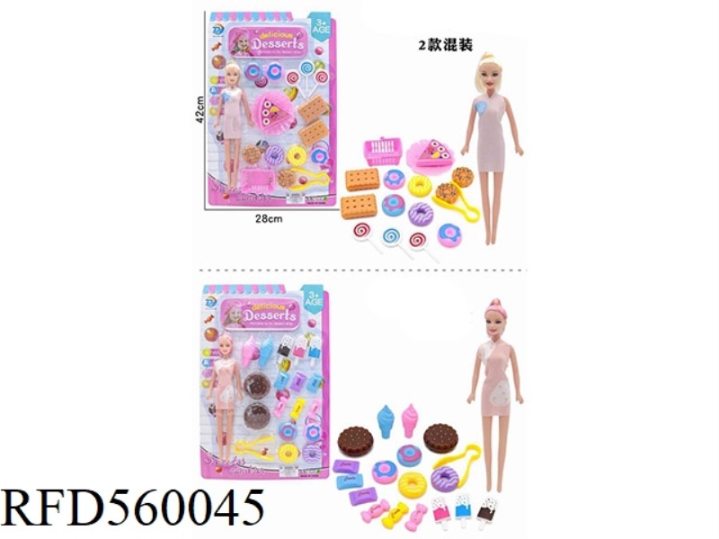 PLAY HOUSE DESSERT AND BARBIE SET