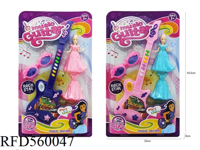 MUSICAL GUITAR WITH BARBIE