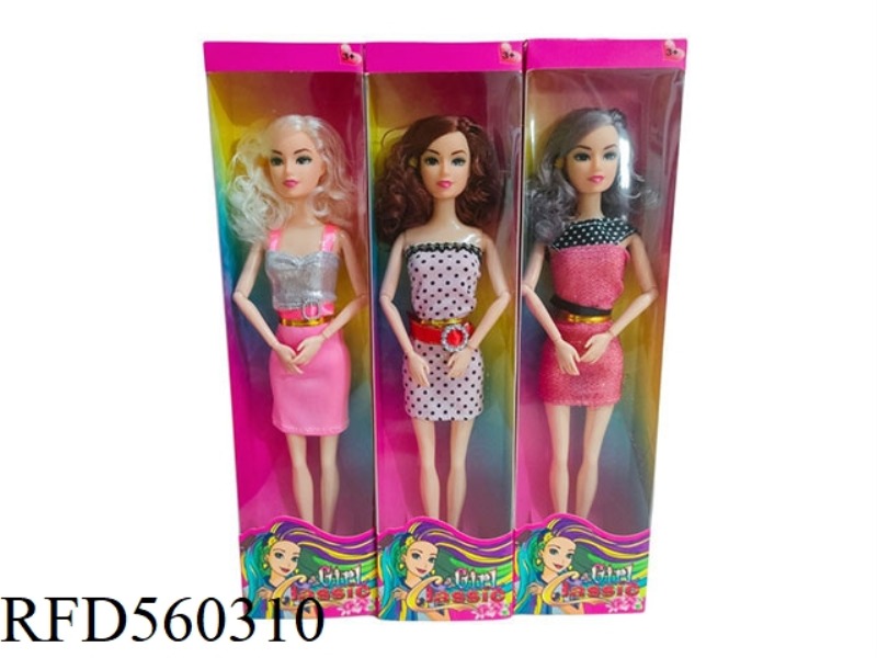 11.5 INCH BODY JOINT FASHION BARBIE 3 MIXED