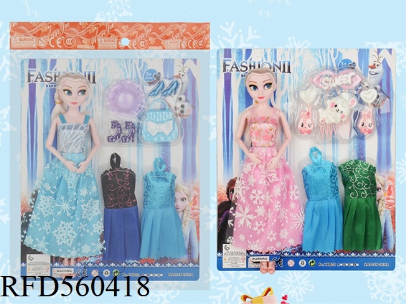 TWO 11.5-INCH ICE AND SNOW BARBIE SETS