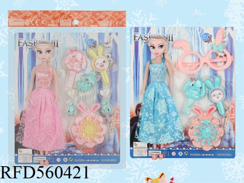 TWO 11.5-INCH ICE AND SNOW BARBIE SETS