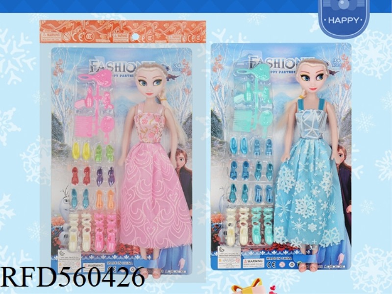 TWO 11.5-INCH ICE AND SNOW BARBIE SETS