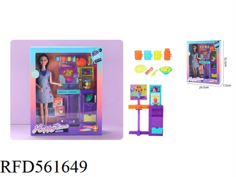 11.5 INCH BARBIE WITH DRAWING SET