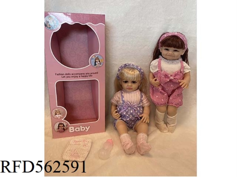 24 INCH FULLY VINYL REBORN EMOJI BABY 3D EYELASHES AND DIAPERS. FEEDING BOTTLE