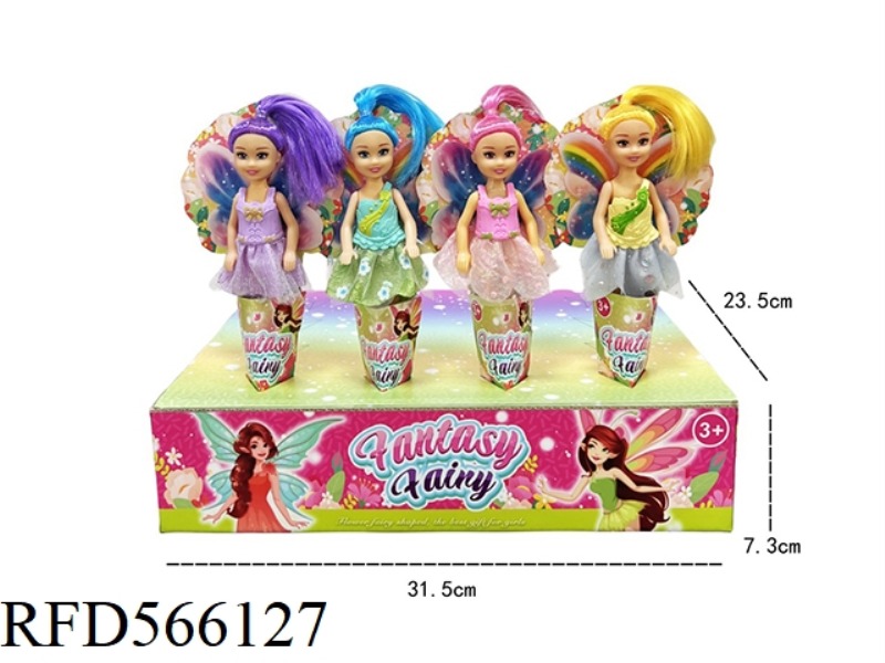 5 INCH DOLL FLOWER FAIRY TOP + GAUZE SKIRT 16PCS