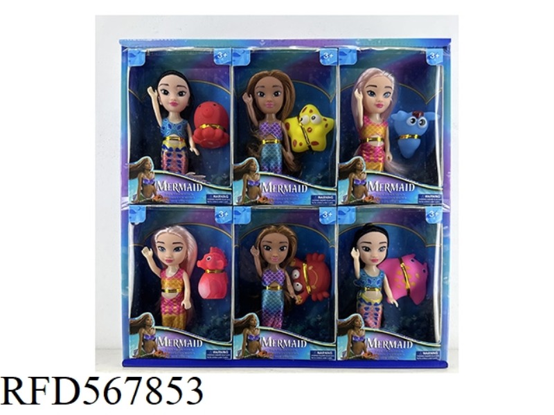 6 INCH BODY FAT CHILD (SINGLE PLUS SEA ANIMAL) LITTLE MERMAID DOLL SERIES