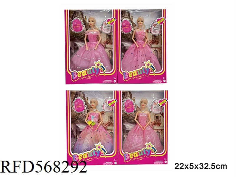 11.5-INCH REAL LIFE BARBIE MOVIE FASHION WEDDING DOLL 4 MIX