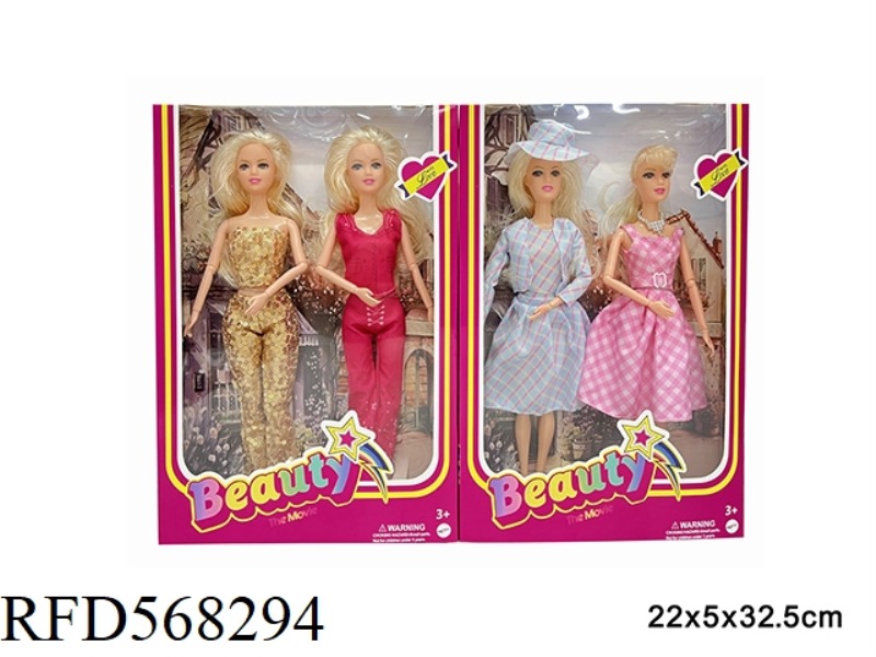 11.5-INCH REAL LIFE BARBIE MOVIE FASHION DOLLS, 2 PIECES, 2 MIXED MODELS