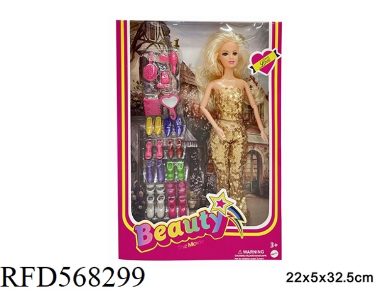 11.5-INCH REAL LIFE BARBIE MOVIE FASHION DOLL WITH ACCESSORIES SINGLE STYLE