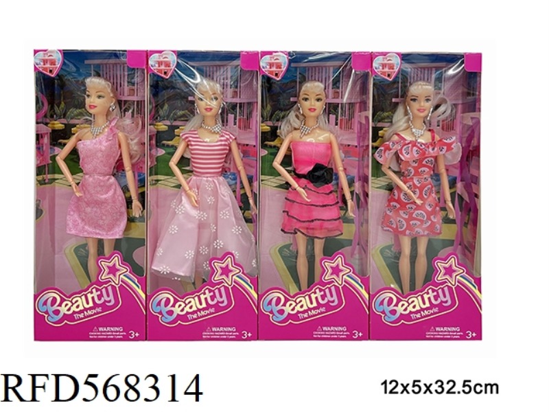 11.5-INCH REAL LIFE BARBIE MOVIE FASHION DOLL 4 MIX