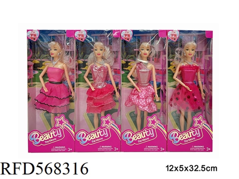 11.5-INCH REAL LIFE BARBIE MOVIE FASHION DOLL 4 MIX