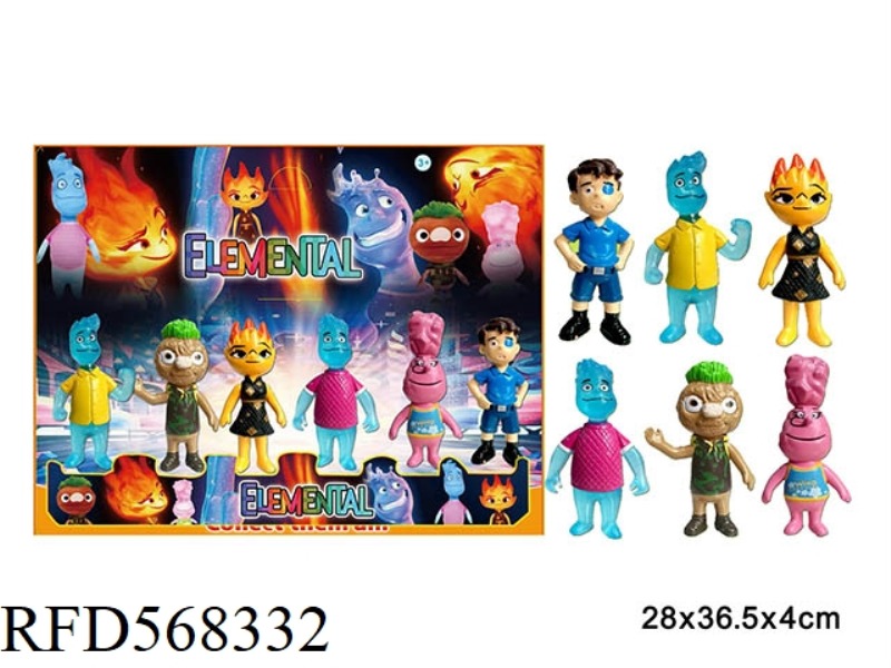 6 3.5-INCH CRAZY ELEMENTAL CITY DOLLS, 1 MODEL