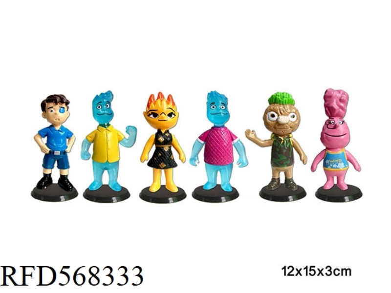 3.5-INCH CRAZY ELEMENTAL CITY DOLL SINGLE+BASE PLASTIC BAG 6 MIXED MODELS