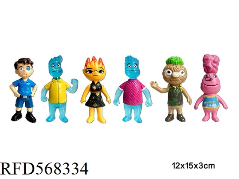 3.5-INCH CRAZY ELEMENT CITY DOLL SINGLE PLASTIC BAG 6 MIXED