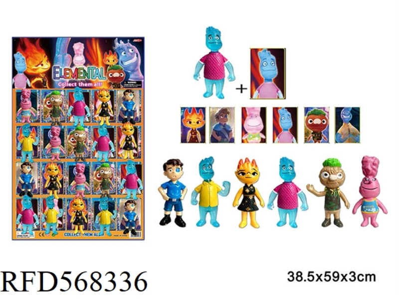 3.5 INCH CRAZY ELEMENTAL CITY DOLLS WITH 1 CARD, 20 PLASTIC BAG CARDS, AND 6 RANDOM DOLLS