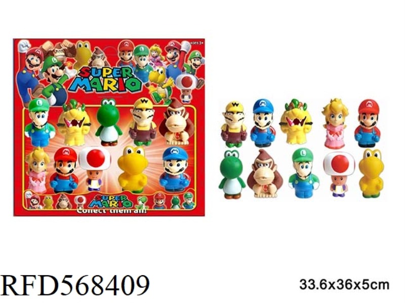 3 INCH ENAMEL SUPER MARIO 10 PIECES, 1 MODEL