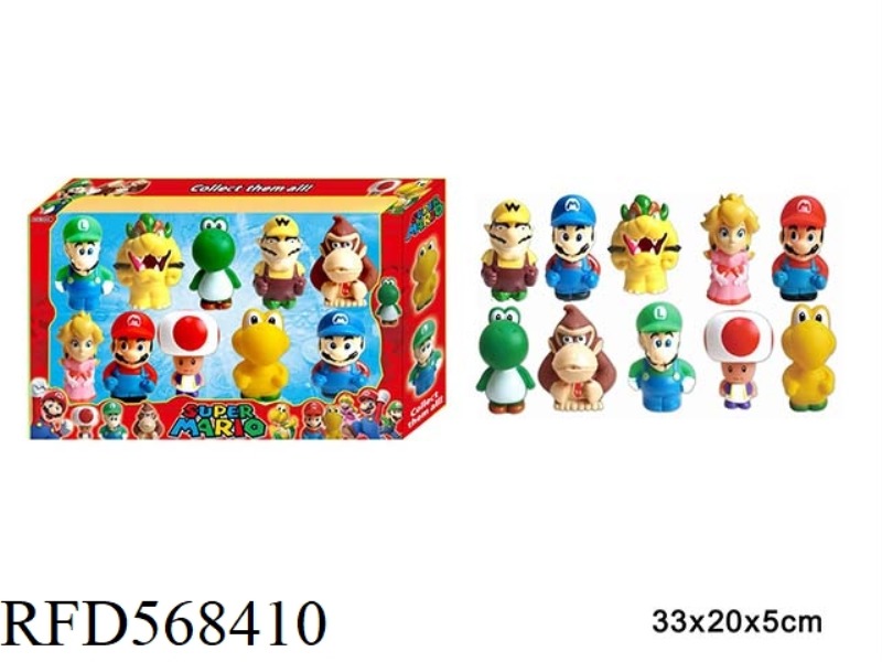 3 INCH ENAMEL SUPER MARIO 10 PIECES, 1 MODEL