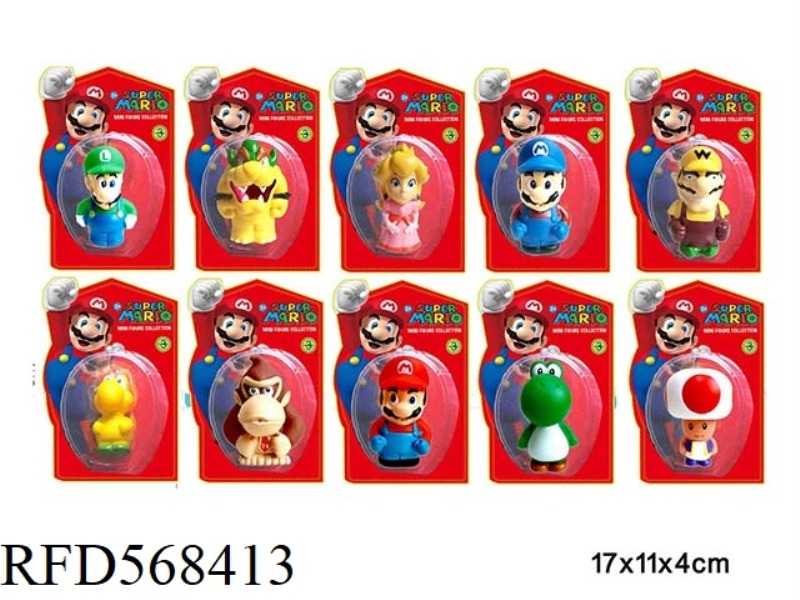 3-INCH ENAMEL SUPER MARIO SINGLE 10 MIXED