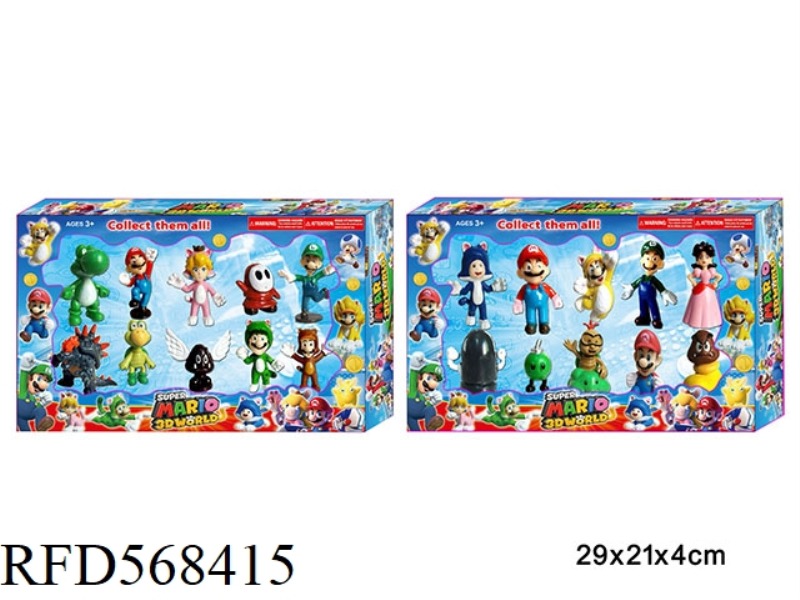 2.5-INCH SUPER MARIO 10 PIECES, 2 MIXED MODELS
