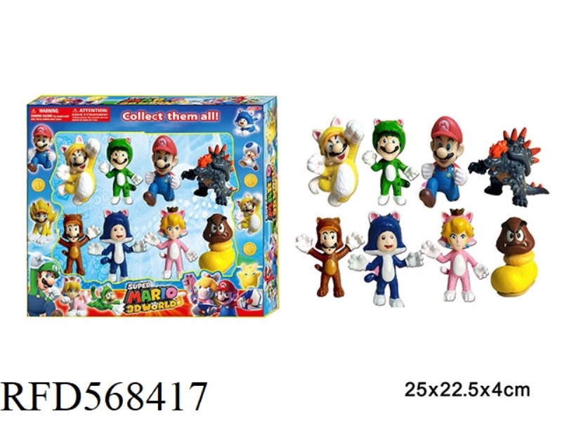 2.5-INCH SUPER MARIO 8 PIECES 1 MODEL
