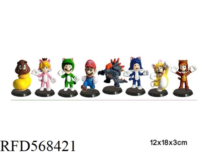 2.5-INCH SUPER MARIO SINGLE+BASE OPP BAG 8 MIXED OPTIONS