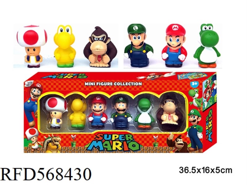 3-INCH ENAMEL SUPER MARIO 6 PIECES 1 MODEL