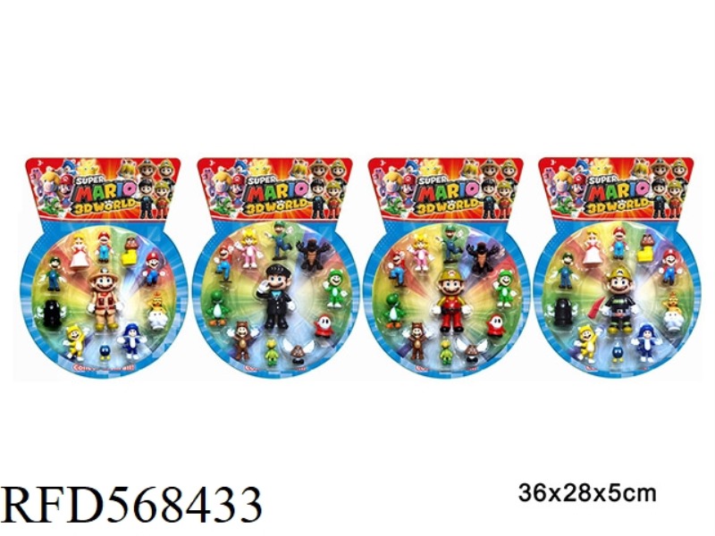 4-INCH SUPER SINGLE SUPER MARIO+2.5-INCH MARIO 10 PIECES 4 MIXED MODELS
