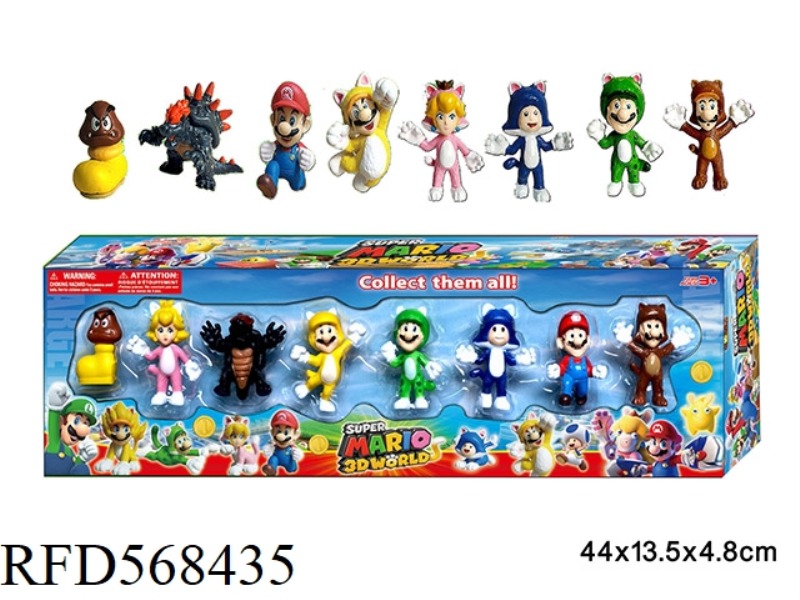 NEW 2.5-INCH SUPER MARIO 8 PIECES 1 MODEL