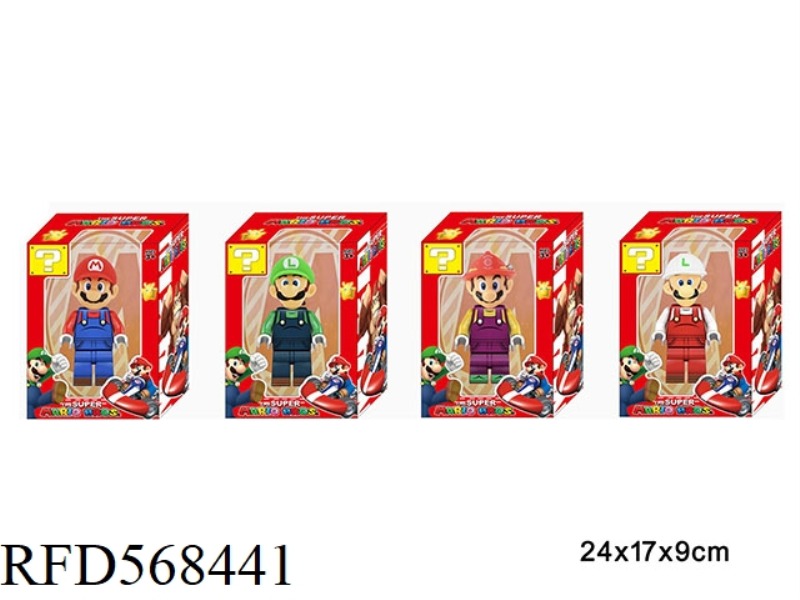 7-INCH MARIO BLOCK DOLL, SINGLE DOLL, 4 MIXED MODELS