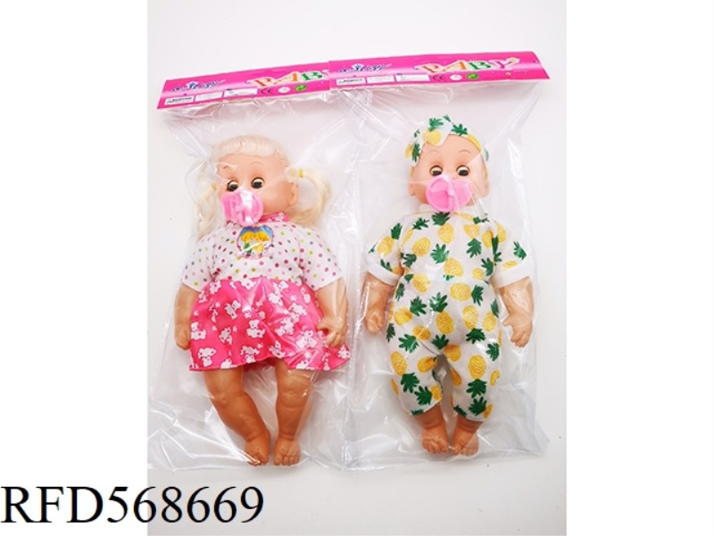 12 INCH EMPTY BODY WITH MUSIC IC PACIFIER DOLL WITH PACIFIER 2 MIXED MODELS