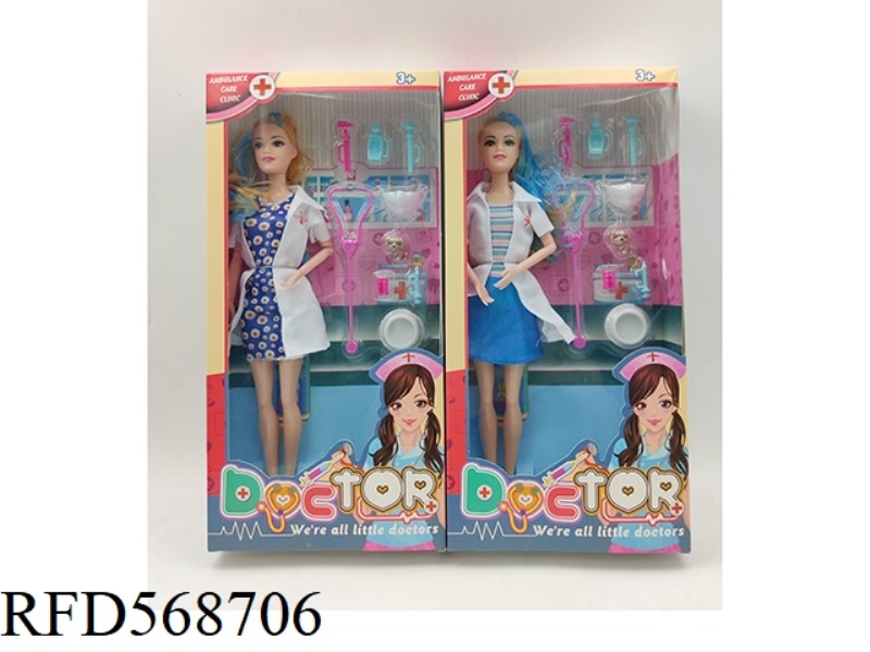 11 INCH SOLID BODY 9-JOINT DOCTOR BARBIE+ACCESSORIES 2 MIXED PACKAGING