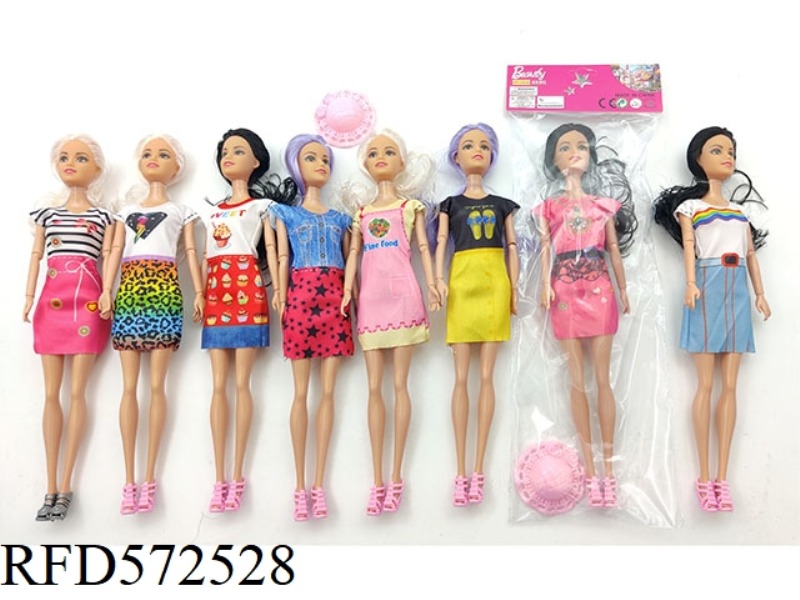 11 INCH SOLID BODY 9-JOINT FASHION BARBIE+HAT