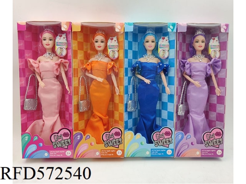 11 INCH FULL BODY 9-JOINT DRESS BARBIE+BAG
