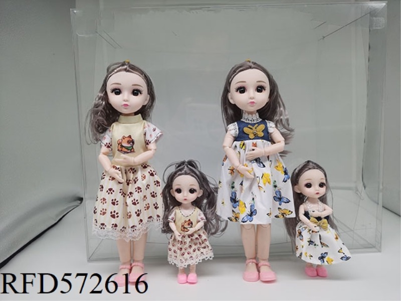 12 INCH 3D EYEBALLS, REAL BODY FASHION LOLI PARENT-CHILD DOLL