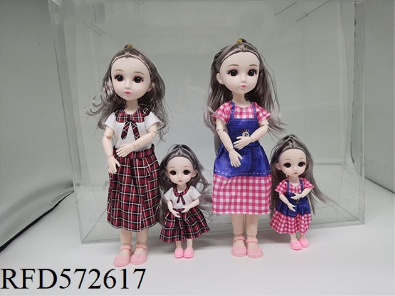 12 INCH 3D EYEBALLS, REAL BODY FASHION LOLI PARENT-CHILD DOLL