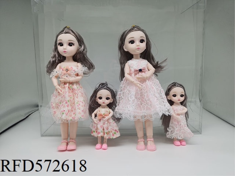 12 INCH 3D EYEBALLS, REAL BODY FASHION LOLI PARENT-CHILD DOLL