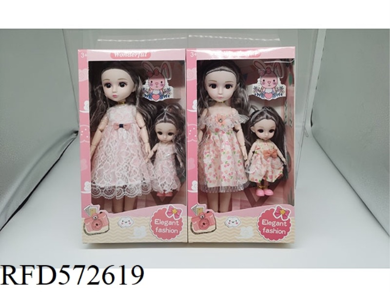 12 INCH 3D EYEBALLS, REAL BODY FASHION LOLI PARENT-CHILD DOLL