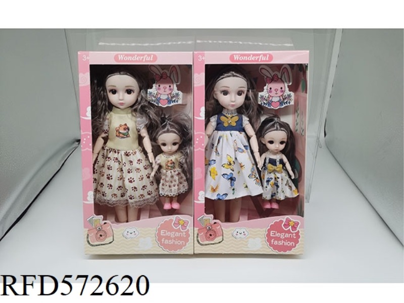 12 INCH 3D EYEBALLS, REAL BODY FASHION LOLI PARENT-CHILD DOLL